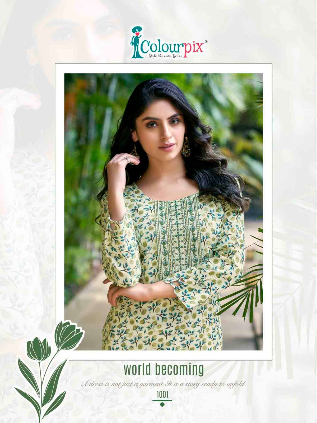 ROLEX VOL 1 HEAVY RAYON FOIL PRINTED SEQUENCE WORK KURTI BY COLORPIX BRAND 1001 C